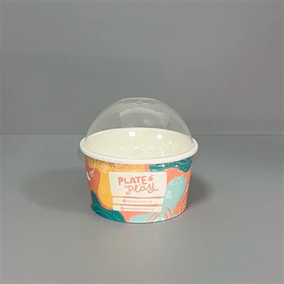 Căzi de înghețată imprimate cu capace Dom Pentru Tarabele Parcurilor de Distracție